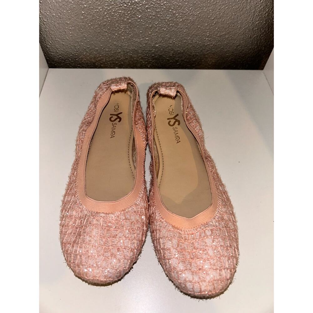 YS YOSI SAMRA Miss Samara Preppy KidCore Ballet Flats Shimmer Mesh Flats